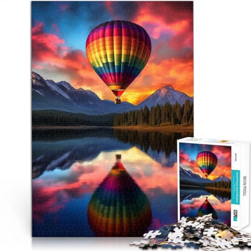 Puzzle für Erwachsene 1000 Teile Heißluftballon Lernspiele Heimdekorationspuzzle 26x38cm Herausforderndes Spiel und Familienspiel von DLBHSG