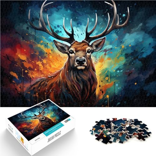Puzzle für Erwachsene 1000 Teile Hirsch-Quizspiel 50 x 75 cm anspruchsvoll Aber unterhaltsam und humorvoll für Teenager ab 14 Jahren von DLBHSG