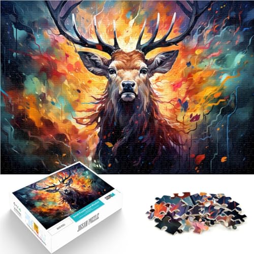 Puzzle für Erwachsene 1000 Teile Hirsch Relax Games 50 x 75 cm mit vollständig ineinander greifenden zufällig geformten Teilen für 14-Jährige Puzzle für Erwachsene 1000 Teile Hirsch Relax Games 50 x 75 cm mit vollständig ineinander greifenden zufällig geformten Teilen für 14-Jährige von DLBHSG