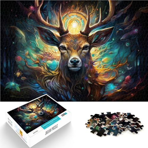 Puzzle für Erwachsene 1000 Teile Hirsch-Spiel Spielzeug für die Familie Geschenk 50 x 75 cm Lernspiel zum Geburtstag Weihnachten für 14-Jährige Puzzle für Erwachsene 1000 Teile Hirsch-Spiel Spielzeug für die Familie Geschenk 50 x 75 cm Lernspiel zum Geburtstag Weihnachten für 14-Jährige von DLBHSG