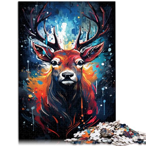 Puzzle für Erwachsene 1000 Teile Hirschsturm pädagogisches Spielzeug zum Stressabbau 50 x 75 cm einzigartige Geburtstage und Geschenke von DLBHSG