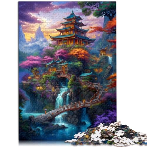 Puzzle für Erwachsene 1000 Teile Japanisches Sonnenuntergang-Fantasie-Puzzlespiel 26x38cm Lernspiel für Geburtstag Weihnachten von DLBHSG