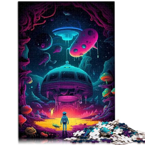Puzzle für Erwachsene 1000 Teile Junge Trippy Space Lernspielzeug 26 x 38 cm Künstlersammlung Bildende Kunst für 14-Jährige von DLBHSG