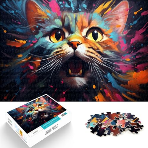 Puzzle für Erwachsene 1000 Teile Katze pädagogisches Spielzeug zum Stressabbau Puzzle 50 x 75 cm Stressabbau schwierige Herausforderung von DLBHSG