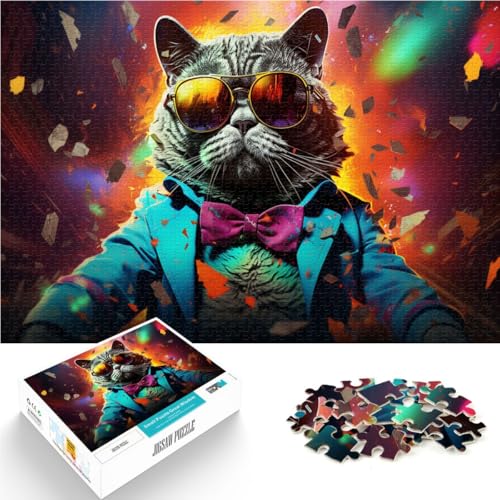 Puzzle für Erwachsene 1000 Teile Katzen-Quizspiel 26 x 38 cm ganze Familie. Geeignet für Teenager ab 14 Jahren Puzzle für Erwachsene 1000 Teile Katzen-Quizspiel 26 x 38 cm ganze Familie. Geeignet für Teenager ab 14 Jahren von DLBHSG