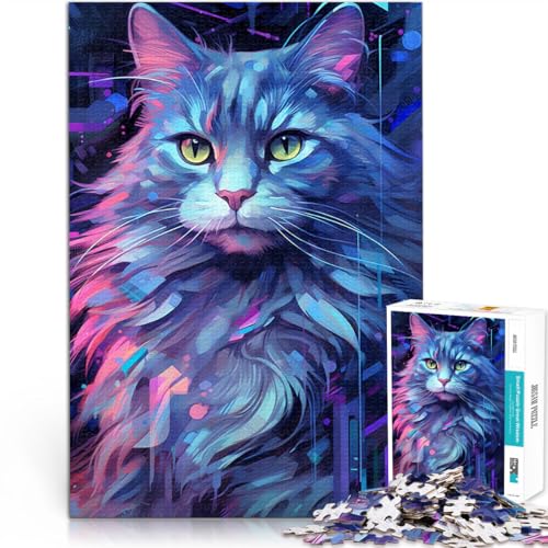 Puzzle für Erwachsene 1000 Teile Katzenkunst Denkspiel 50 x 75 cm Spaß für Zuhause Geburtstagsgeschenk Reisegeschenk Puzzle für Erwachsene 1000 Teile Katzenkunst Denkspiel 50 x 75 cm Spaß für Zuhause Geburtstagsgeschenk Reisegeschenk von DLBHSG
