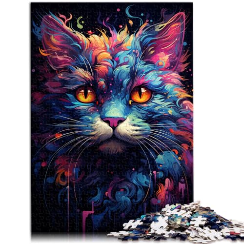 Puzzle für Erwachsene 1000 Teile Katzenkunst Lernpuzzle 50 x 75 cm Lernspiel für Geburtstag Weihnachten von DLBHSG