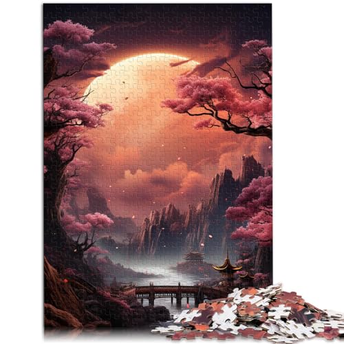 Puzzle für Erwachsene 1000 Teile Kirschblüten und ruhiger Fluss Spiele Spielzeug Geschenk 50 x 75 cm anspruchsvolles Spiel und Familienspiel von DLBHSG