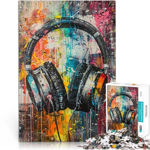 Puzzle für Erwachsene 1000 Teile Kopfhörer-Malerei DIY-Puzzle-Spielzeug 50 x 75 cm Stressabbau Urlaub zu Hause Zeitvertreib für Teenager ab 14 Jahren von DLBHSG