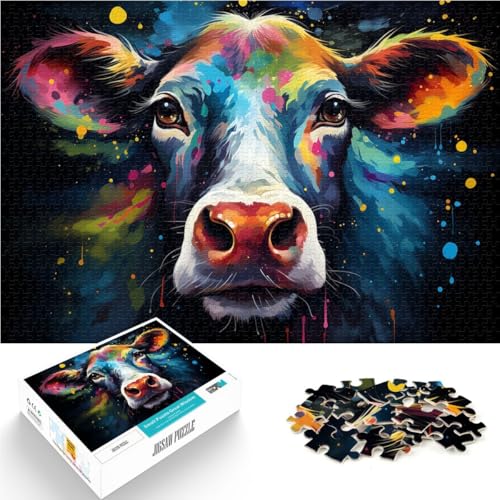 Puzzle für Erwachsene 1000 Teile Kuhkunst schwierig 26 x 38 cm ganze Familie ab 14 Jahren Puzzle für Erwachsene 1000 Teile Kuhkunst schwierig 26 x 38 cm ganze Familie ab 14 Jahren von DLBHSG