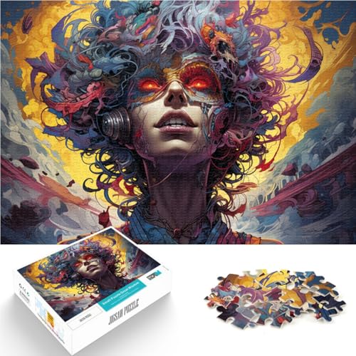 Puzzle für Erwachsene 1000 Teile Kunst Blumenfrau anspruchsvolles Spiel Geschenke 26 x 38 cm Lernspiel für Geburtstag Weihnachten von DLBHSG