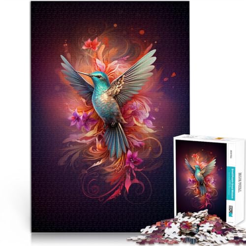 Puzzle für Erwachsene 1000 Teile Kunst Kolibri-Spielzeug Denkspiel 50 x 75 cm geeignet als Schreibtischdekoration für Teenager ab 14 Jahren von DLBHSG