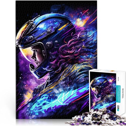 Puzzle für Erwachsene 1000 Teile Kunst Motorradrennfahrer Lernspiele Heimdekoration Puzzle 50 x 75 cm anspruchsvolles Spiel und Familienspiel von DLBHSG