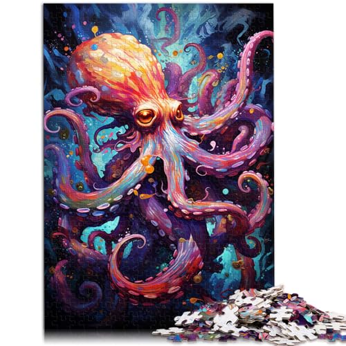 Puzzle für Erwachsene 1000 Teile Kunstgemälde eines Oktopus Spielzeug Denkspiel 26 x 38 cm Stressabbau Urlaub zu Hause Zeit totschlagen von DLBHSG