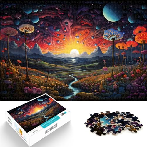 Puzzle für Erwachsene 1000 Teile Kunstlandschaft Quizspiel 50 x 75 cm Familienspiel zum Stressabbau schwierige Herausforderung für 14-Jährige von DLBHSG
