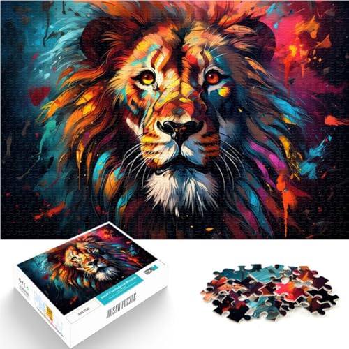 Puzzle für Erwachsene 1000 Teile Kunstlöwe DIY Puzzle Spielzeug 26x38cm Helfen Sie dem Gehirn süchtig machendes Spielzeug zu trainieren um Geduld zu fördern von DLBHSG