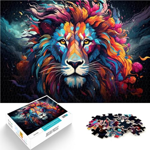 Puzzle für Erwachsene 1000 Teile Kunstlöwe das Puzzle 50 x 75 cm. Helfen Sie dem Gehirn süchtig machende Spielzeuge zu trainieren und Geduld zu fördern von DLBHSG