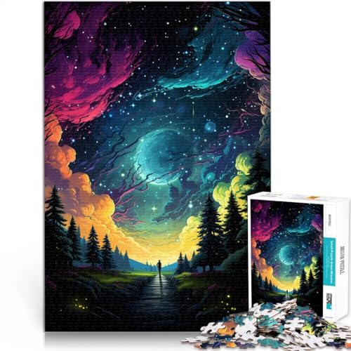Puzzle für Erwachsene 1000 Teile Kunstwald Quizspiel 50 x 75 cm Herausforderung der Gehirnintelligenz süchtig machendes Spielzeug für Teenager ab 14 Jahren von DLBHSG