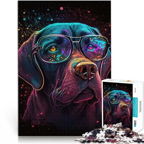 Puzzle für Erwachsene 1000 Teile Labrador mit Brille schwieriges Puzzle 50 x 75 cm Künstlersammlung bildende Kunst für Kinder ab 14 Jahren Puzzle für Erwachsene 1000 Teile Labrador mit Brille schwieriges Puzzle 50 x 75 cm Künstlersammlung bildende Kunst für Kinder ab 14 Jahren von DLBHSG