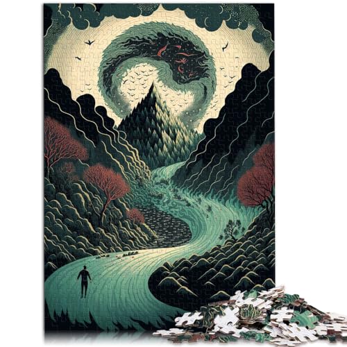 Puzzle für Erwachsene 1000 Teile Landschaft Berg anspruchsvolles Spiel Spielzeug 50 x 75 cm anspruchsvolles Spiel und Familienspiel für Teenager ab 14 Jahren von DLBHSG