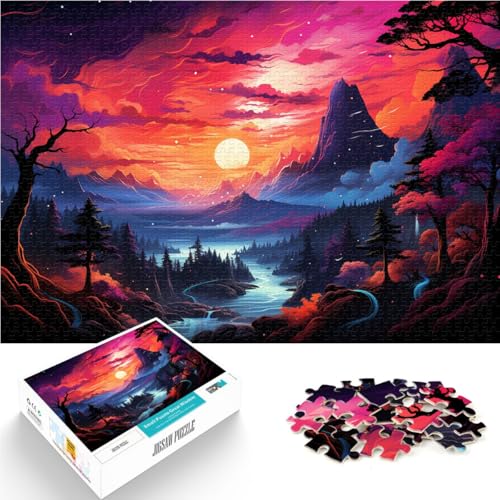 Puzzle für Erwachsene 1000 Teile Landschaft Denkspiel 26 x 38 cm. Helfen Sie dem Gehirn süchtig machendes Spielzeug zu trainieren und Geduld zu fördern. von DLBHSG