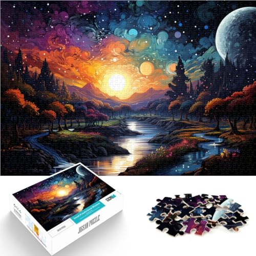 Puzzle für Erwachsene 1000 Teile Landschaft Heimdekoration Puzzle 26x38cm Lernspiel für Geburtstag Weihnachten von DLBHSG