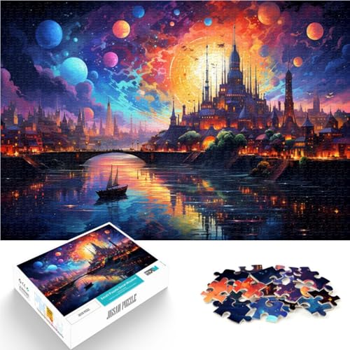Puzzle für Erwachsene 1000 Teile Landschaft Spiele Spielzeug Geschenk 26 x 38 cm. Helfen Sie dem Gehirn süchtig machendes Spielzeug zu trainieren und Geduld zu fördern von DLBHSG