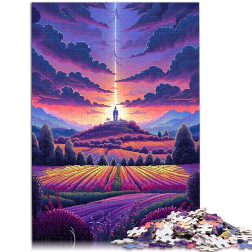Puzzle für Erwachsene 1000 Teile Lavendelfelder Provence Frankreich Puzzle für Lernspiel Herausforderung Spielzeug 50x75cm Kunstwerk Geschenk von DLBHSG
