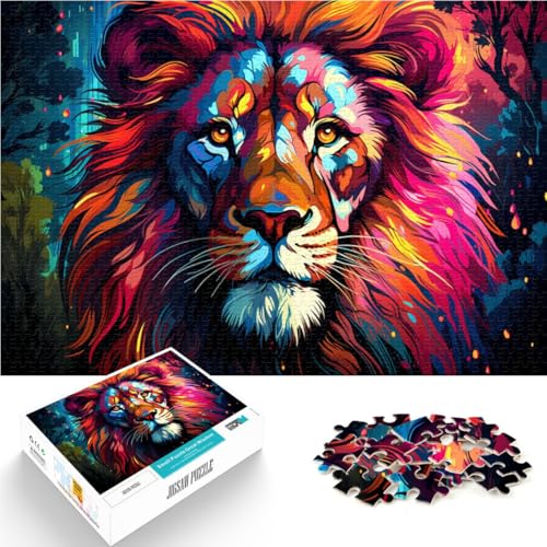 Puzzle für Erwachsene 1000 Teile Löwe Lernspielzeug 26 x 38 cm ganze Familie für Teenager ab 14 Jahren von DLBHSG