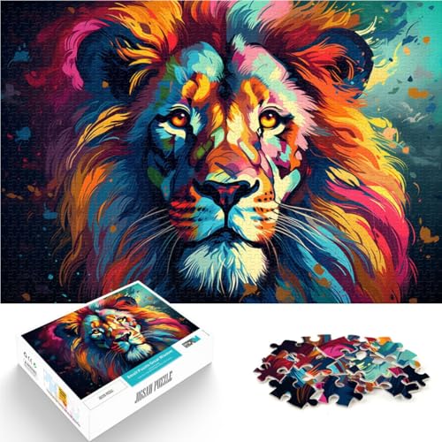 Puzzle für Erwachsene 1000 Teile Löwe Tier Familienspiel für und 50 x 75 cm einzigartige Geburtstags- und Geschenkideen geeignet für und Jugendliche ab 14 Jahren von DLBHSG