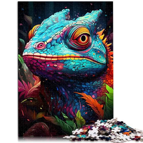 Puzzle für Erwachsene 1000 Teile Malen Farbe Chamäleon Lernspielzeug 50 x 75 cm geeignet als Schreibtischdekoration Puzzle für Erwachsene 1000 Teile Malen Farbe Chamäleon Lernspielzeug 50 x 75 cm geeignet als Schreibtischdekoration von DLBHSG