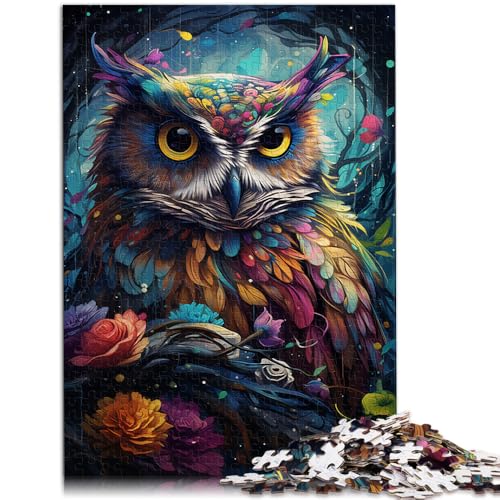 Puzzle für Erwachsene 1000 Teile Malen Farbe Tier Eule Spielzeug Lernspiele Stressabbau 50x75cm Stressabbau Staycation Zeit totschlagen von DLBHSG
