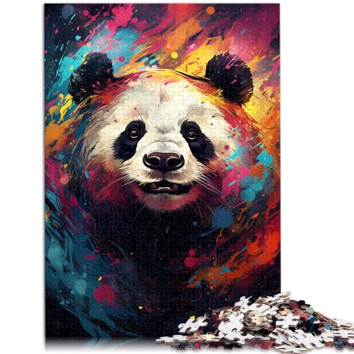 Puzzle für Erwachsene 1000 Teile Malen Panda anspruchsvolles Spiel 26 x 38 cm zum Stressabbau schwierige Herausforderung für Kinder ab 14 Jahren von DLBHSG
