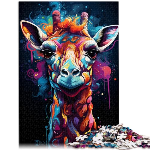 Puzzle für Erwachsene 1000 Teile Malerei Farbgiraffe Spiele Spielzeug Geschenk 50 x 75 cm ganze Familie von DLBHSG