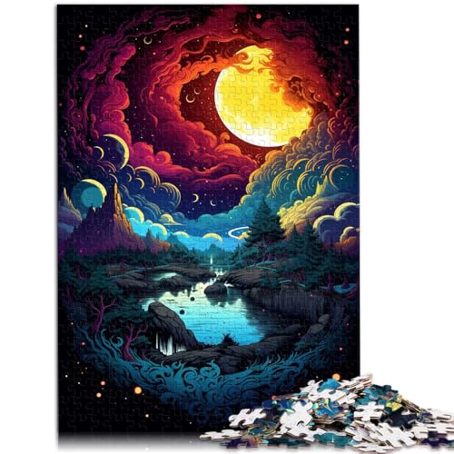 Puzzle für Erwachsene 1000 Teile Mondlichtlandschaft Spielzeug Lernspiele Stressabbau 50 x 75 cm einzigartige Heimdekoration und Geschenke von DLBHSG