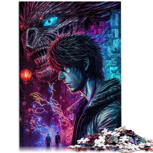 Puzzle für Erwachsene 1000 Teile Monsterinvasion Spielzeug Lernspiele Stressabbau 26x38cm Künstlersammlung Bildende Kunst von DLBHSG