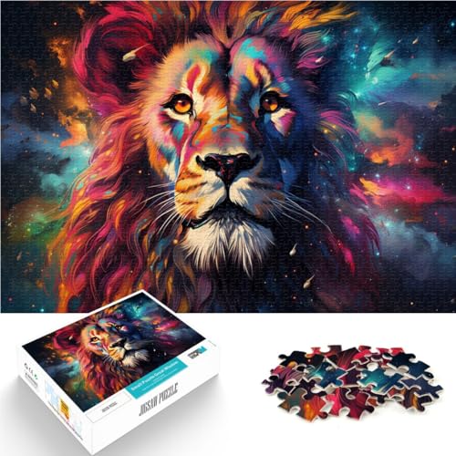 Puzzle für Erwachsene 1000 Teile Mysteriöser Weltraumlöwe Lernpuzzle 50x75cm ganze Familie von DLBHSG