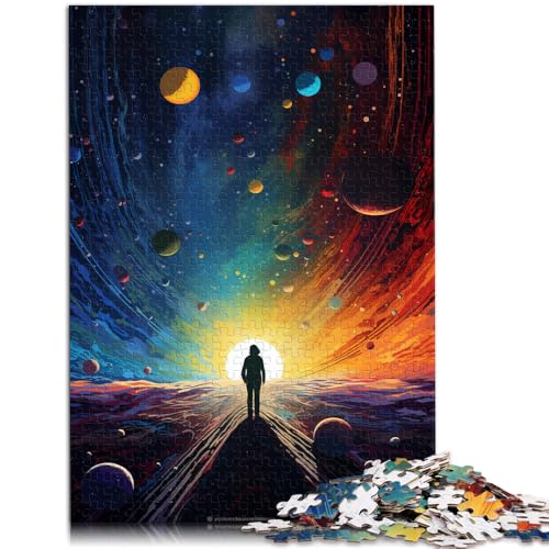 Puzzle für Erwachsene 1000 Teile Nachtansicht unter dem Sternenhimmel anspruchsvolles Spiel 26 x 38 cm einzigartige Heimdekoration und Geschenke von DLBHSG