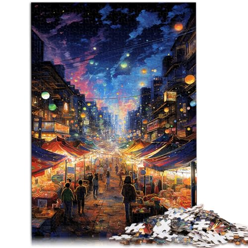 Puzzle für Erwachsene 1000 Teile Nachthimmel Spielzeug Denkspiel 50 x 75 cm. Helfen Sie dem Gehirn süchtig machende Spielzeuge zu trainieren und Geduld zu fördern von DLBHSG