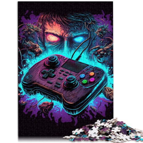 Puzzle für Erwachsene 1000 Teile Neon-Spiel anspruchsvolles Spiel 50 x 75 cm mit passendem Poster und Quizblatt für Teenager ab 14 Jahren von DLBHSG