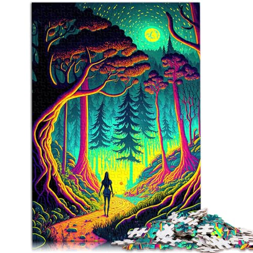 Puzzle für Erwachsene 1000 Teile Neonlandschaft Spielzeug Lernspiele Stressabbau 26x38cm Fördern Sie die Liebe zwischen Paaren von DLBHSG