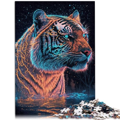 Puzzle für Erwachsene 1000 Teile Neontiger Spielzeug Lernspiele Stressabbau 26 x 38 cm Stressabbau schwierige Herausforderung von DLBHSG