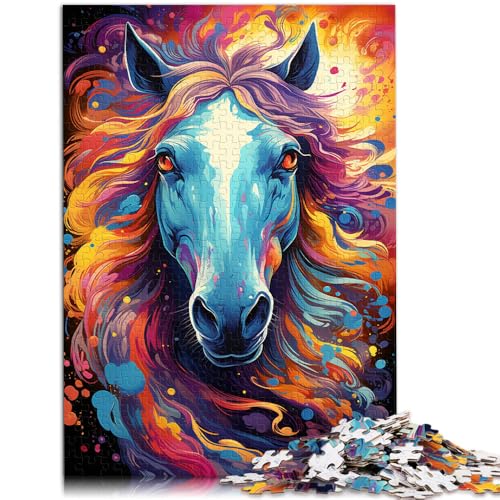 Puzzle für Erwachsene 1000 Teile Pferdepuzzlespiel 50x75cm ganze Familie für Teenager ab 14 Jahren von DLBHSG