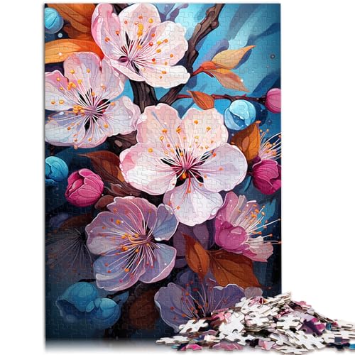 Puzzle für Erwachsene 1000 Teile Pflaumenblüten anspruchsvolles Spiel Geschenke 26 x 38 cm anspruchsvolles Spiel und Familienspiel für Teenager ab 14 Jahren von DLBHSG