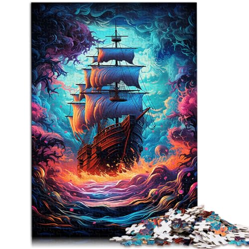 Puzzle für Erwachsene 1000 Teile Piratenschiff Denkspiel 26 x 38 cm Geschenke für Freunde und Familie für Teenager ab 14 Jahren von DLBHSG