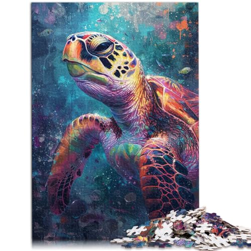 Puzzle für Erwachsene 1000 Teile Planet Turtle anspruchsvolles Spiel Puzzles 26 x 38 cm anspruchsvolles Spiel und Familienspiel für Teenager ab 14 Jahren von DLBHSG