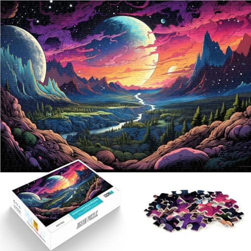 Puzzle für Erwachsene 1000 Teile Planetenlandschaft Puzzle für Lernspiele Herausforderungsspielzeug 50 x 75 cm geeignet als Schreibtischdekoration von DLBHSG
