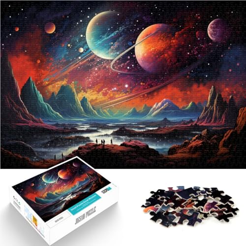 Puzzle für Erwachsene 1000 Teile Planetenlandschaft Spielzeug Lernspiele Stressabbau 50 x 75 cm mit passendem Poster und Quizblatt Puzzle für Erwachsene 1000 Teile Planetenlandschaft Spielzeug Lernspiele Stressabbau 50 x 75 cm mit passendem Poster und Quizblatt von DLBHSG