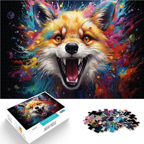 Puzzle für Erwachsene 1000 Teile Polarfuchs schwierig 26 x 38 cm Wanddekoration einzigartige Geburtstags Teenager ab 14 Jahren von DLBHSG