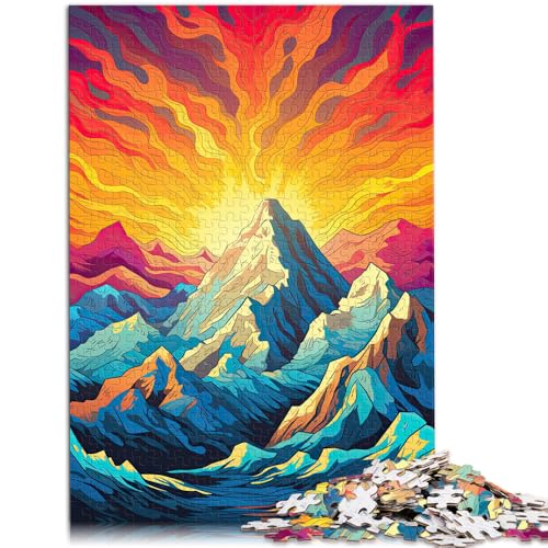 Puzzle für Erwachsene 1000 Teile Pop-Art-Berge Familienunterhaltungsspielzeug 50 x 75 cm Geeignet für die Schreibtischdekoration von DLBHSG